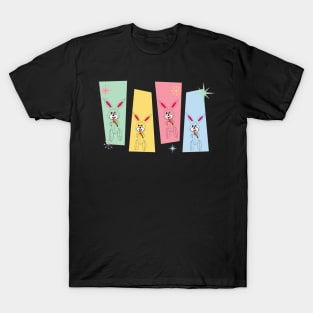 Retro Bunny Balloons - Vintage Easter T-Shirt